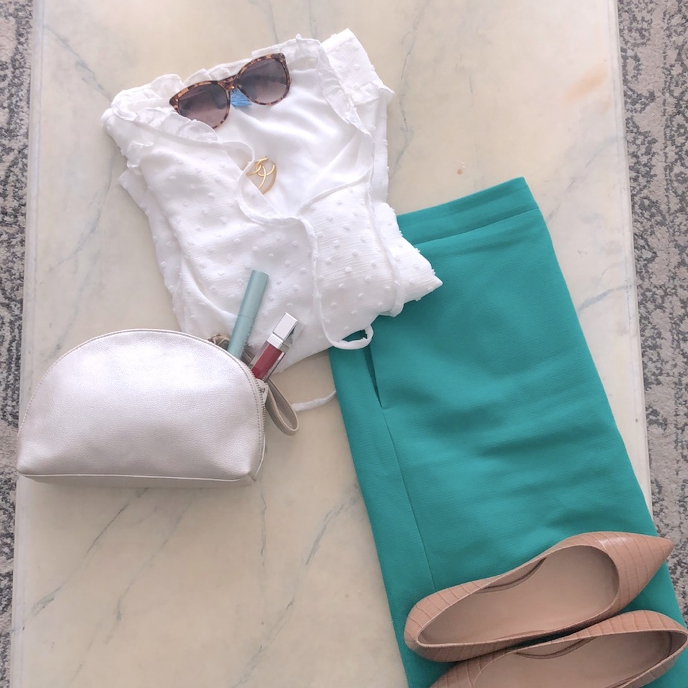 J. Crew Pencil Skirt in Kelly Green Sz 14